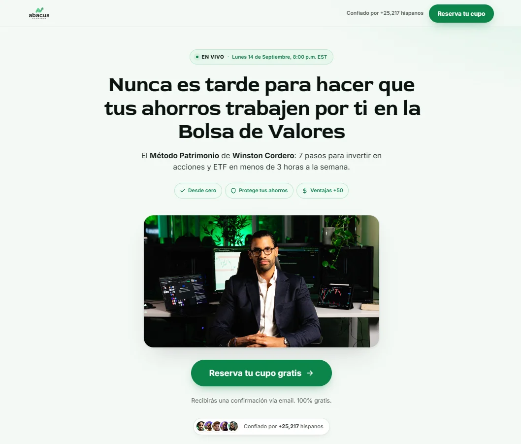 Landing rediseñada para la audiencia 50+