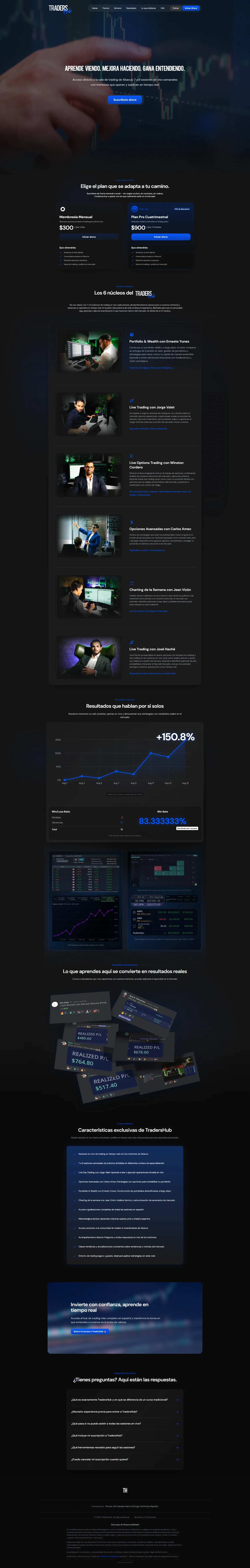 Sitio completo de tradershub.pro